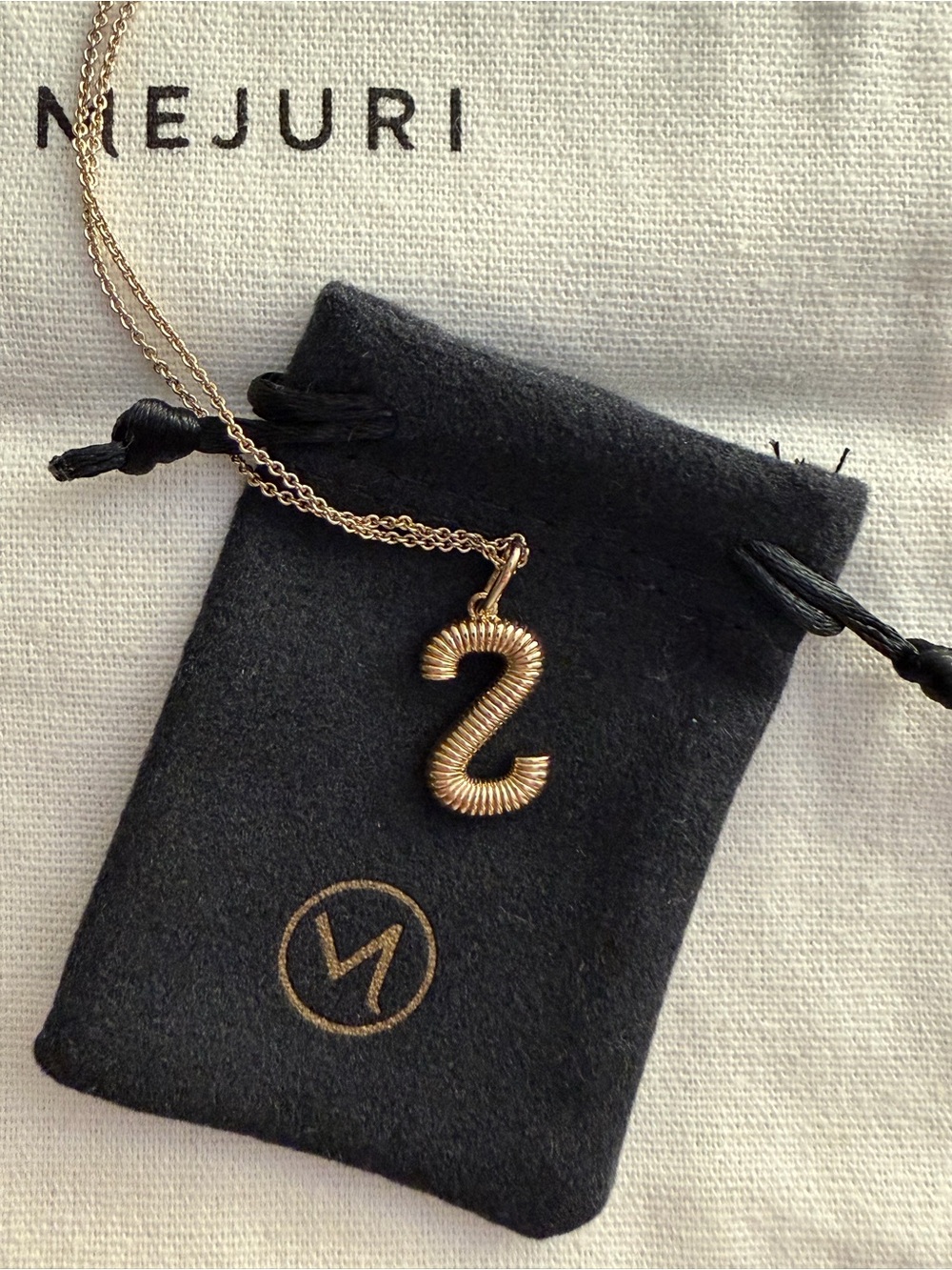 Mejuri Bold ‘S’ Letter Pendant Necklace